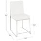 Lumisource Fuji Side Chair with Green Cushion in Brushed Stainless Steel (Set of 2), , large