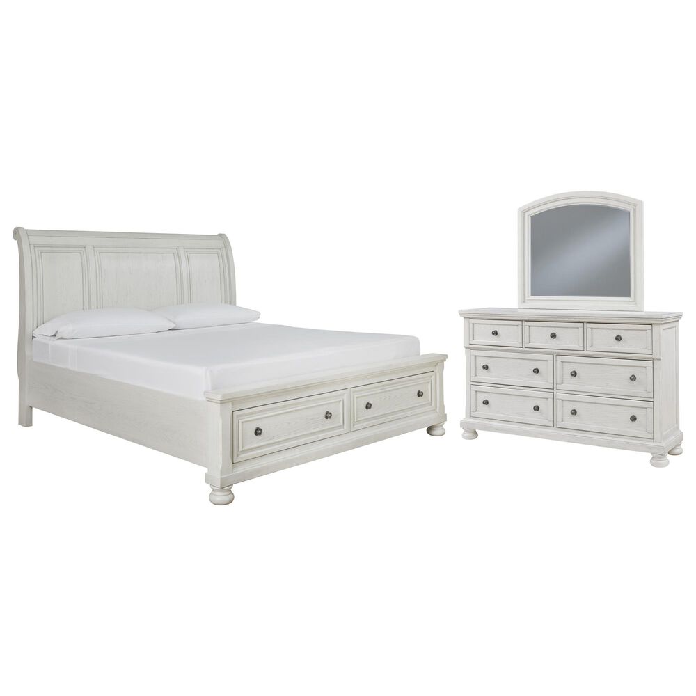 Ashley 3-Piece King Bedroom Set with Storage Bed in Antique White, , large