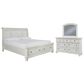 Ashley 3-Piece King Bedroom Set with Storage Bed in Antique White, , large