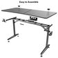 Eureka Ergonomic Full-Surface Mousepad Gaming Desk in Black, , large