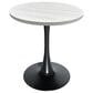 Leisuremod LeisureMod Bristol Dining table, Black Base with 27 Round Light Natural MDF top, , large