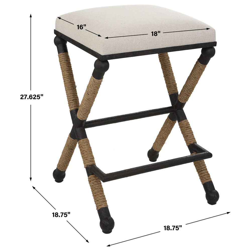 Uttermost Firth Counter Stool in Oatmeal, , large