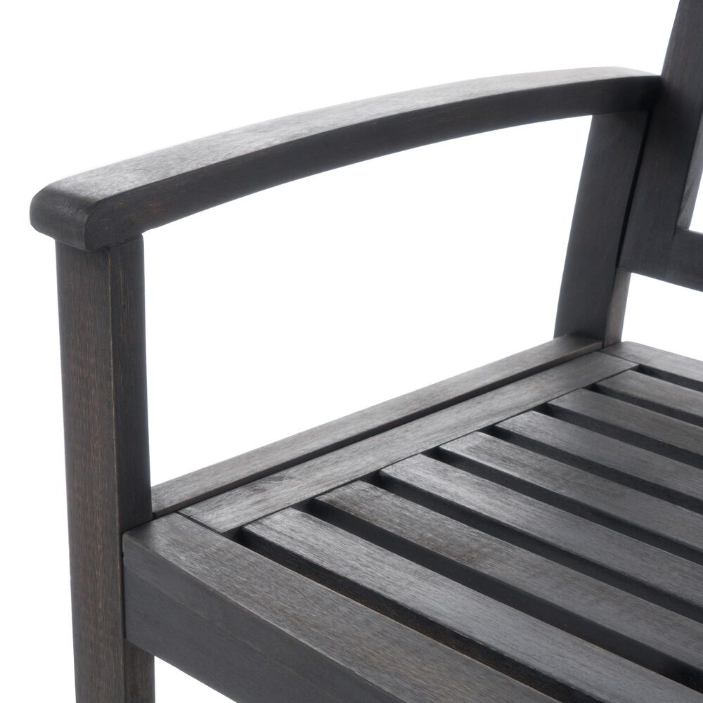 Hearth and Haven Loja Patio Bench in Dark Grey, , large