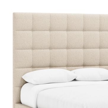 Bernhardt Avery Queen Upholstered Panel Bed in Beige and Tan, , large
