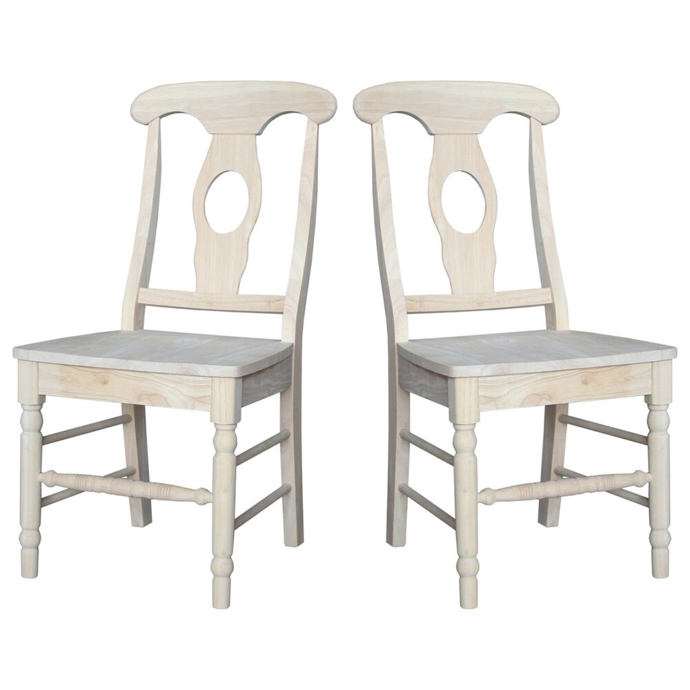 International Concepts Empire Chair in Unfinished (Set of 2), , large