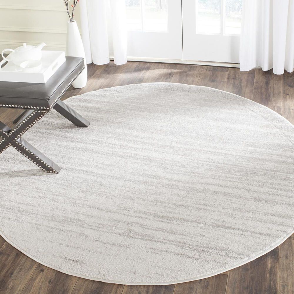 Safavieh Adirondack ADR113B-6R 6" x 6"  Ivory/Silver Round Rug, , large