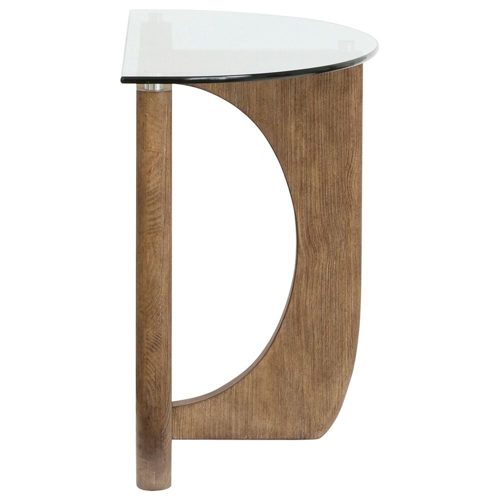 Nicolette Home Lainey Console Sofa Table in Almond and Clear, , large