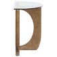 Nicolette Home Lainey Console Sofa Table in Almond and Clear, , large