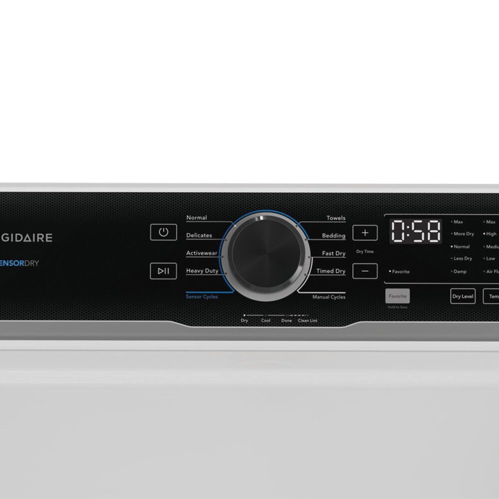 Frigidaire 7 Cu. Ft. Electric Top Load Dryer in White, , large
