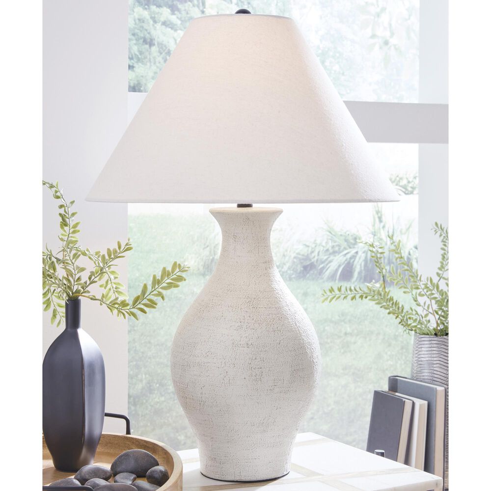 Ashley Ashbend Ceramic Table Lamp in Antique White, , large