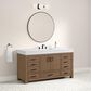 37B Alanya 60" Single Bathroom Vanity in Walnut Drift with White Composite Stone Top, , large