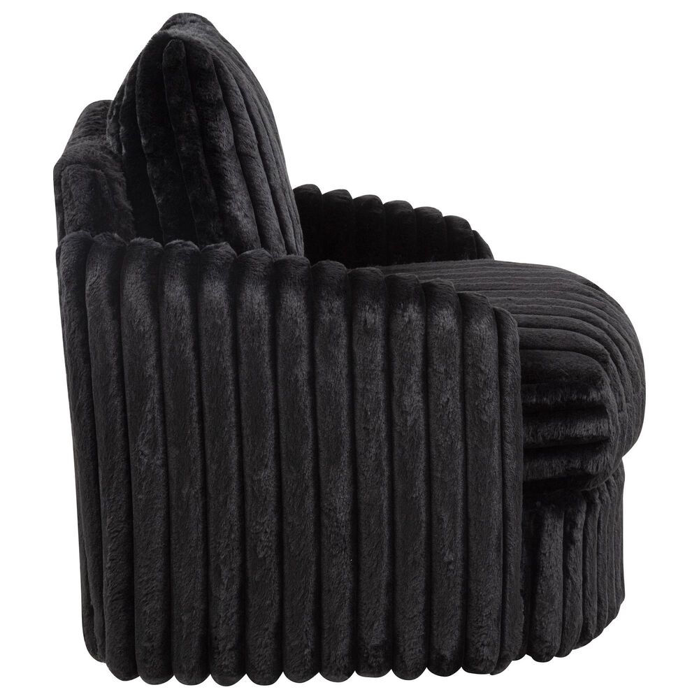 Coaster Sarco Swivel Accent Arm Chair in Black, , large