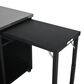 Hearth and Haven Outdoor Kitchen Island Cart with Dual Expandable Stainless Steel Tabletops in Black, , large