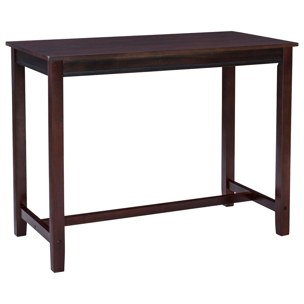 Linon Home Decor Claridge Counter Height Pub Table in Rich Brown - Table Only, , large