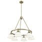 Golden Lighting Orwell 6-Light Chandelier with Opal Glass Shade in Aged Brass, , large