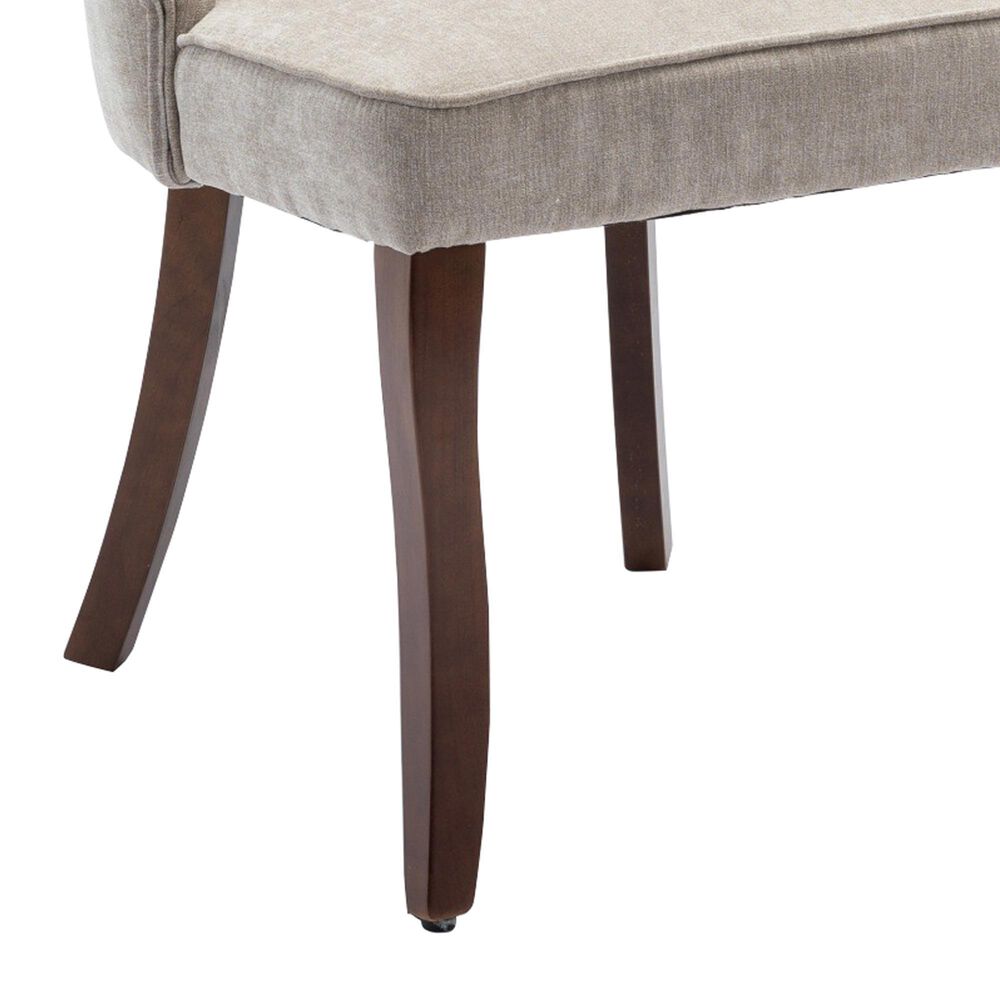 Hearth and Haven Rayon Side Chair with Beige Cushion in Light Brown (Set of 2), , large