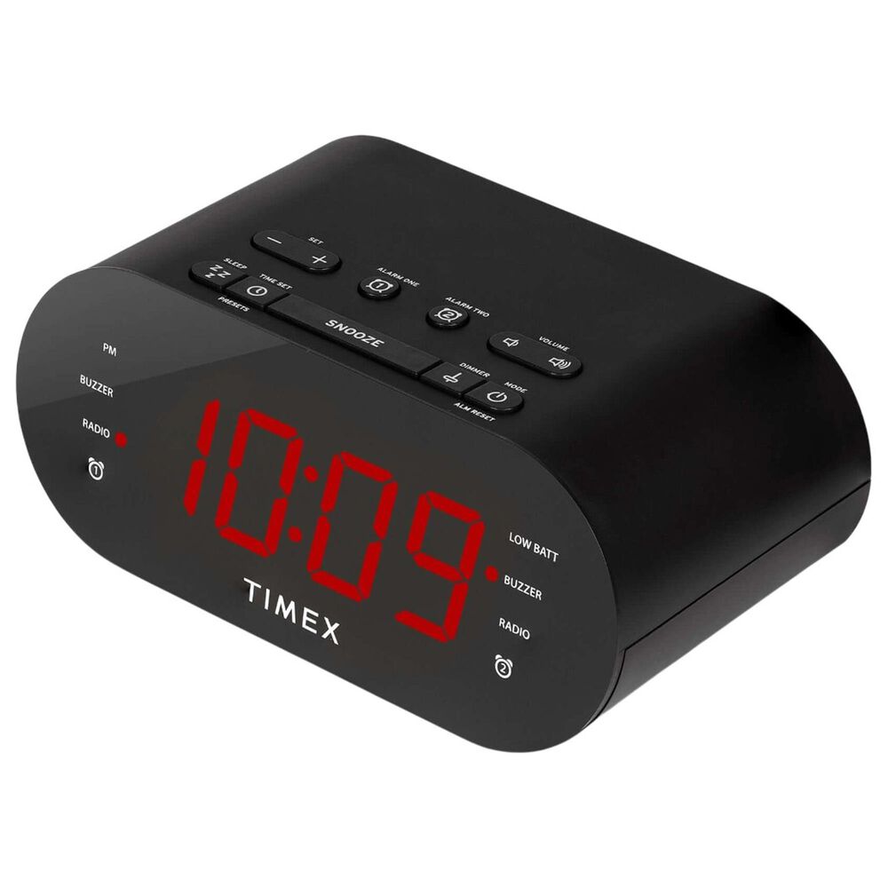 iHome FM Dual Alarm Clock Radio with USB Charging in Black, , large