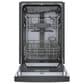 Bosch 18" 300 Series Built-In Recessed Handle Dishwasher in Black, , large