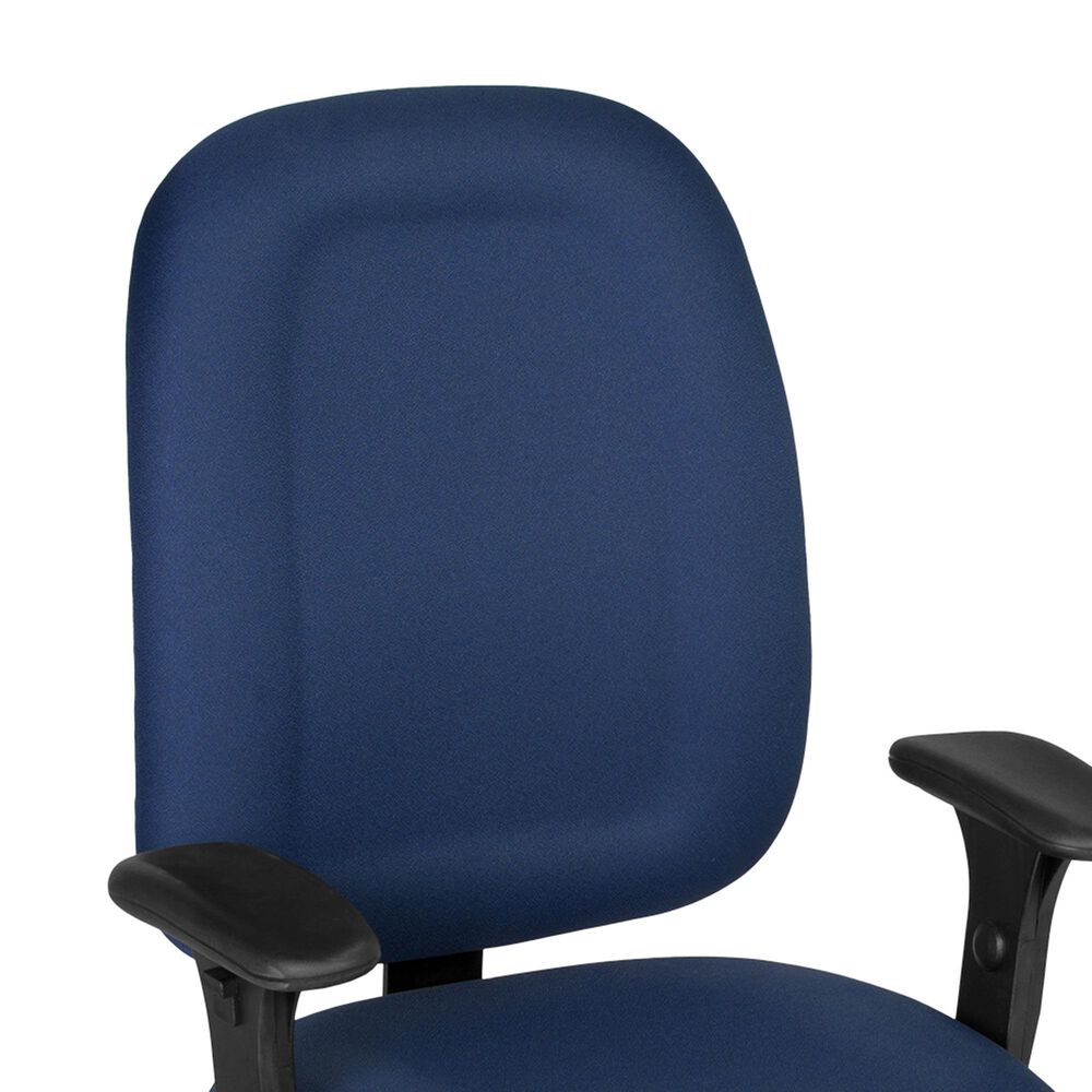 Regency Global Sourcing Comfort Series Multifunctional Swivel Computer Task Chair with Adjustable Arms and Drafting Kit in Navy Blue, , large