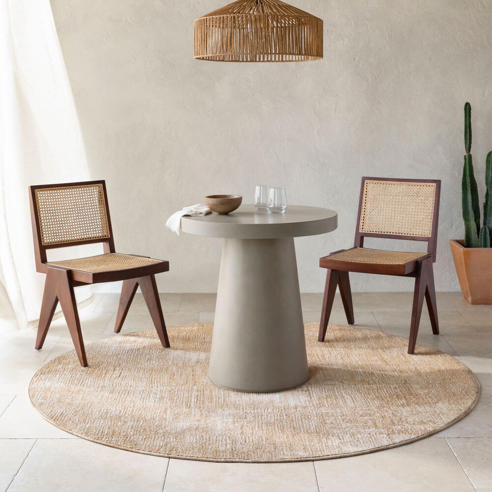 Surya Masterpiece MPC-2320 Beige, Tan and Medium Brown 5&#39;3&quot; Round Area Rug, , large
