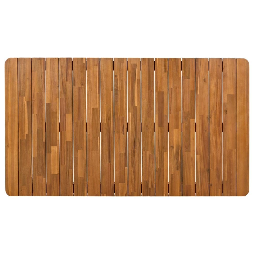 Hearth and Haven Outdoor 63" Rectangular Dining Table in Teak - Table Only, , large