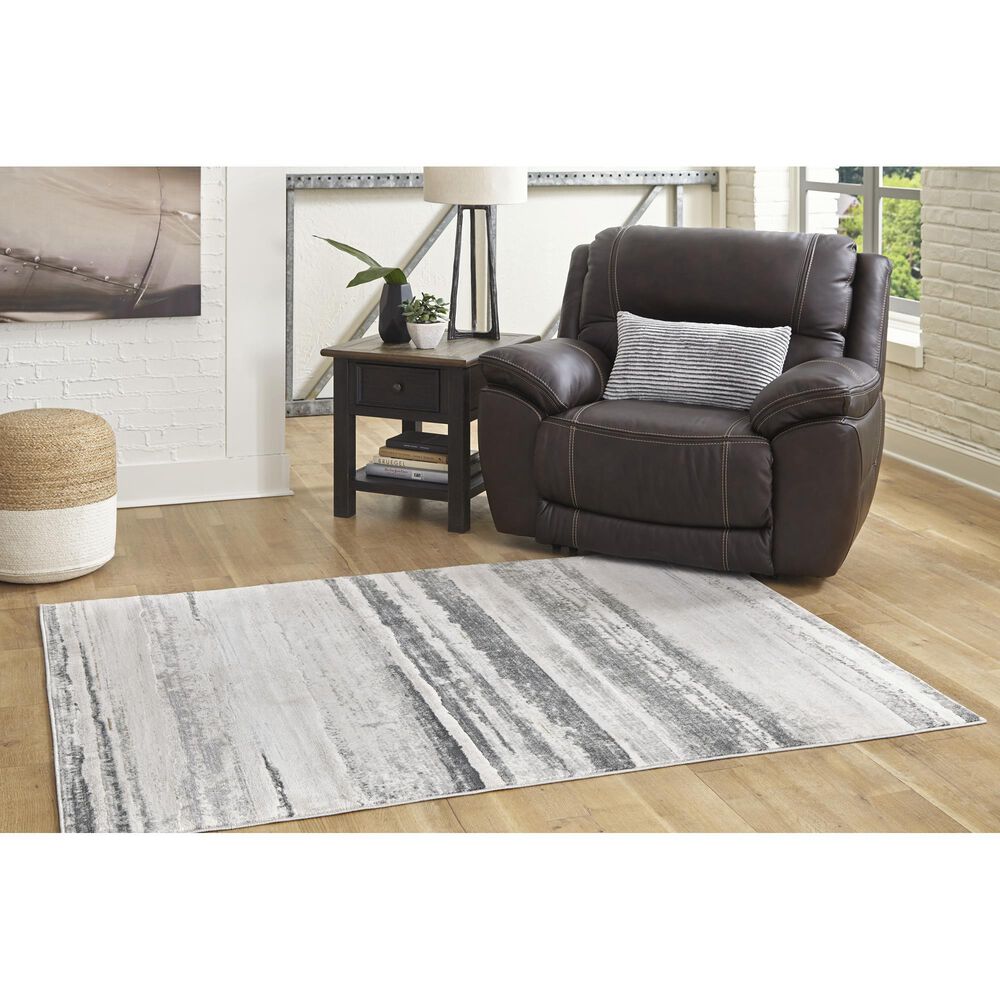 Ashley Abanett 7&#39;10&quot; x 10&#39;2&quot; Gray and Black Area Rug, , large