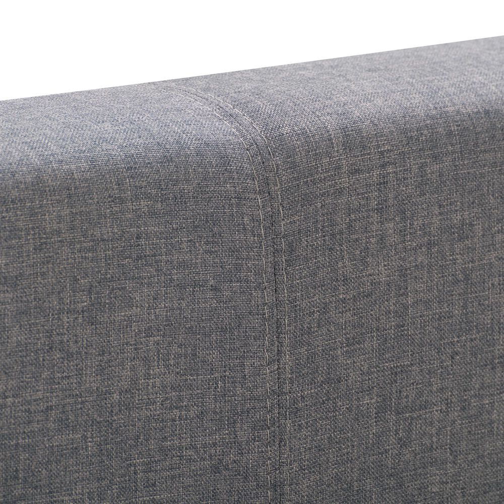 CorLiving Twin Upholstered Platform Bed in Gray, , large