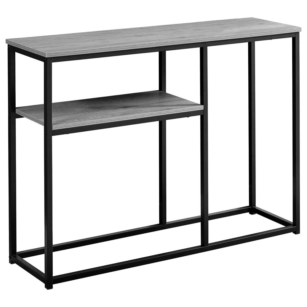 Monarch Specialties 42" Accent Table in Grey and Black , , large
