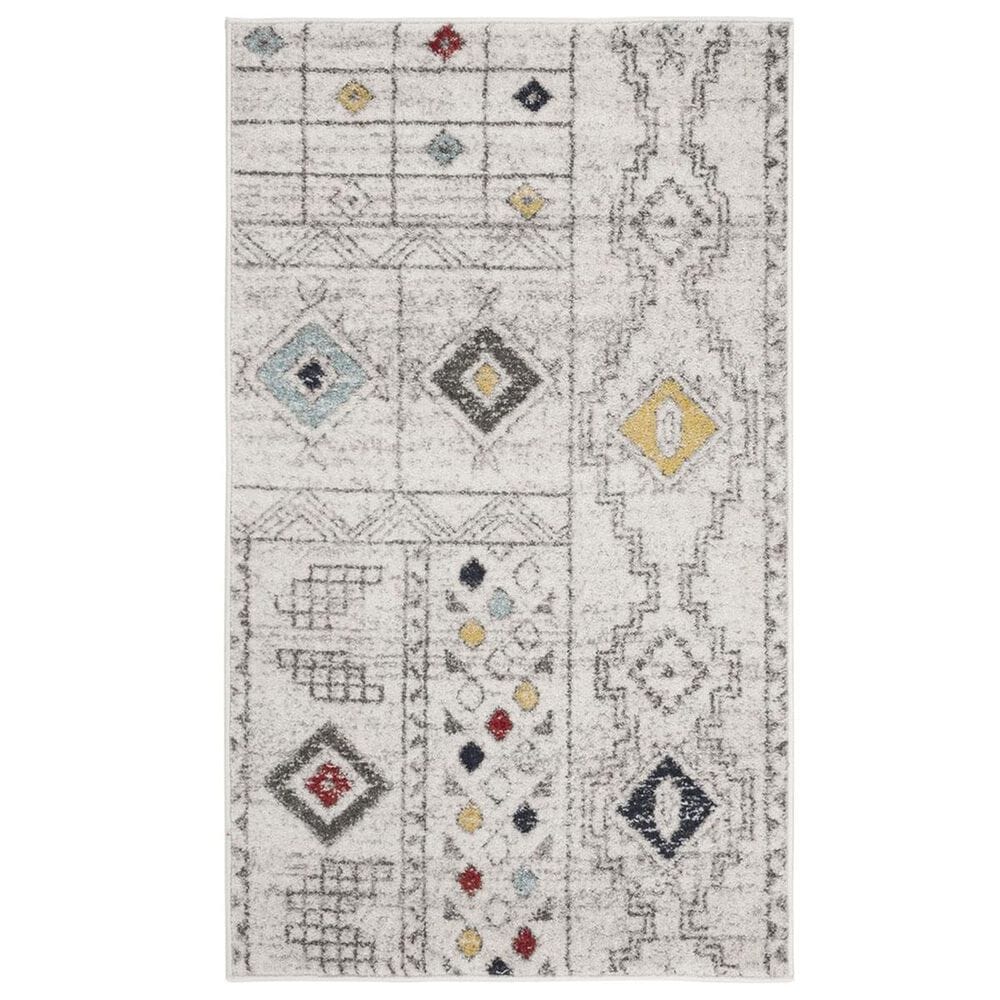 Safavieh Adirondack ADR206F 3" x 5" Light Grey and Aqua Area Rug, , large
