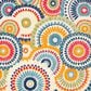 Safavieh Cabana CBN382M 3" Round Blue and Ivory Indoor/Outdoor Area Performance Rug, , large