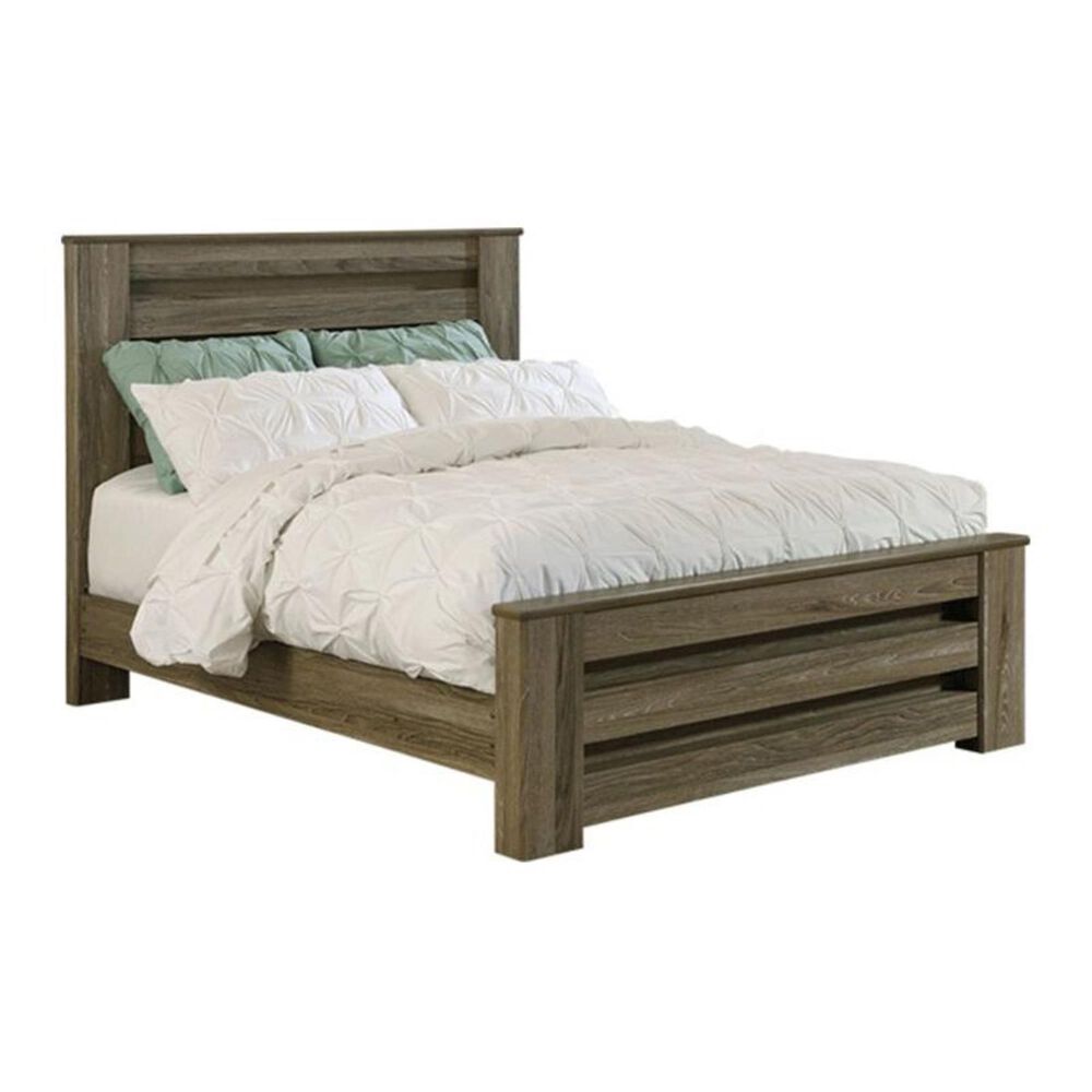 Ashley Zelen King Panel Bed in Warm Gray, , large