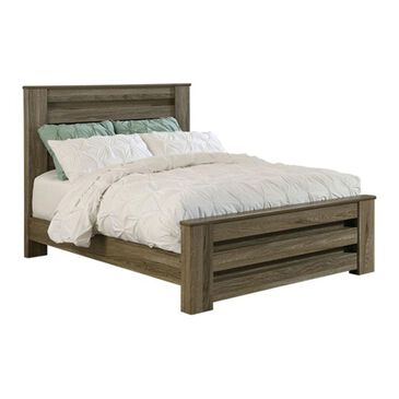 Ashley Zelen King Panel Bed in Warm Gray, , large