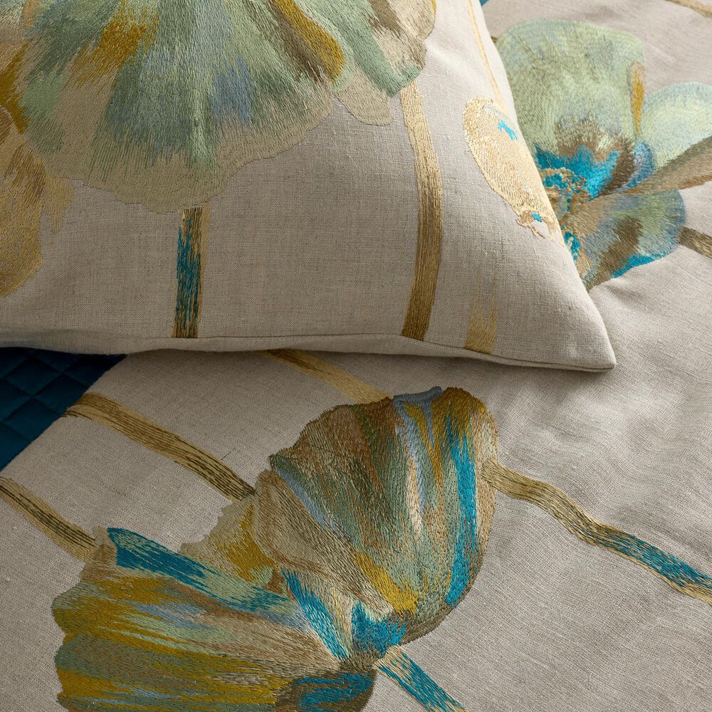 Ann Gish Opium 14" x 14" Square Throw Pillow in Azure, , large