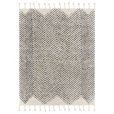 Surya Khemisset 8" x 10" Charcoal and Cream Area Rug, , large