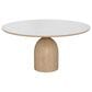 CASABIANCA HOME Andrea Wood and Ceramic Pedestal Dining Table, , large
