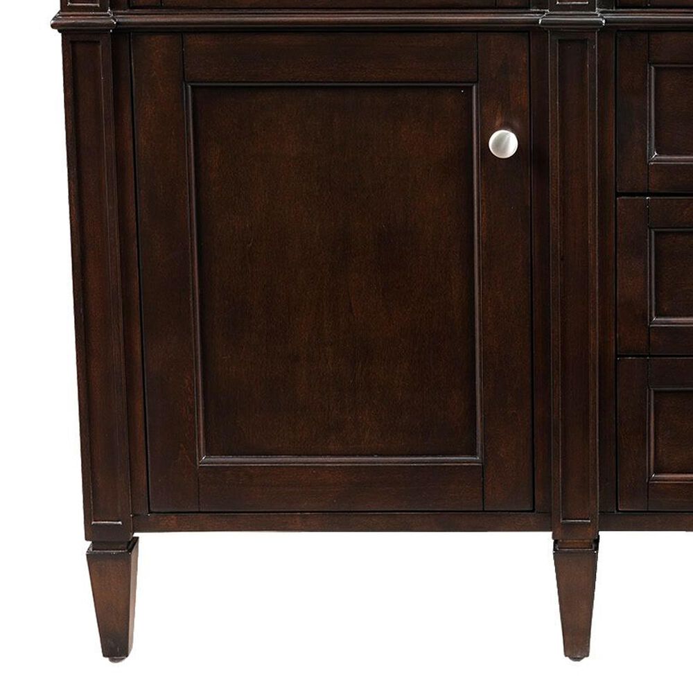 James Martin Vanities Brittany 60&quot; Double Bathroom Vanity in Burnished Mahogany with 3 cm Eternal Jasmine Pearl Quartz Top, , large