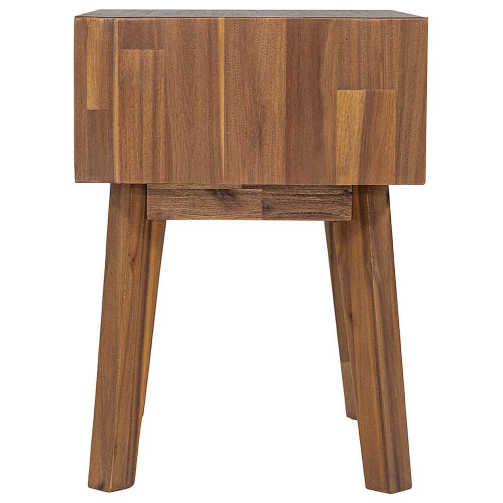 LH Imports Gia 1-Drawer Nightstand in Warm Pecan, , large