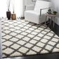 Safavieh Dallas Shag 8" x 10" Ivory and Dark Grey Area Rug, , large