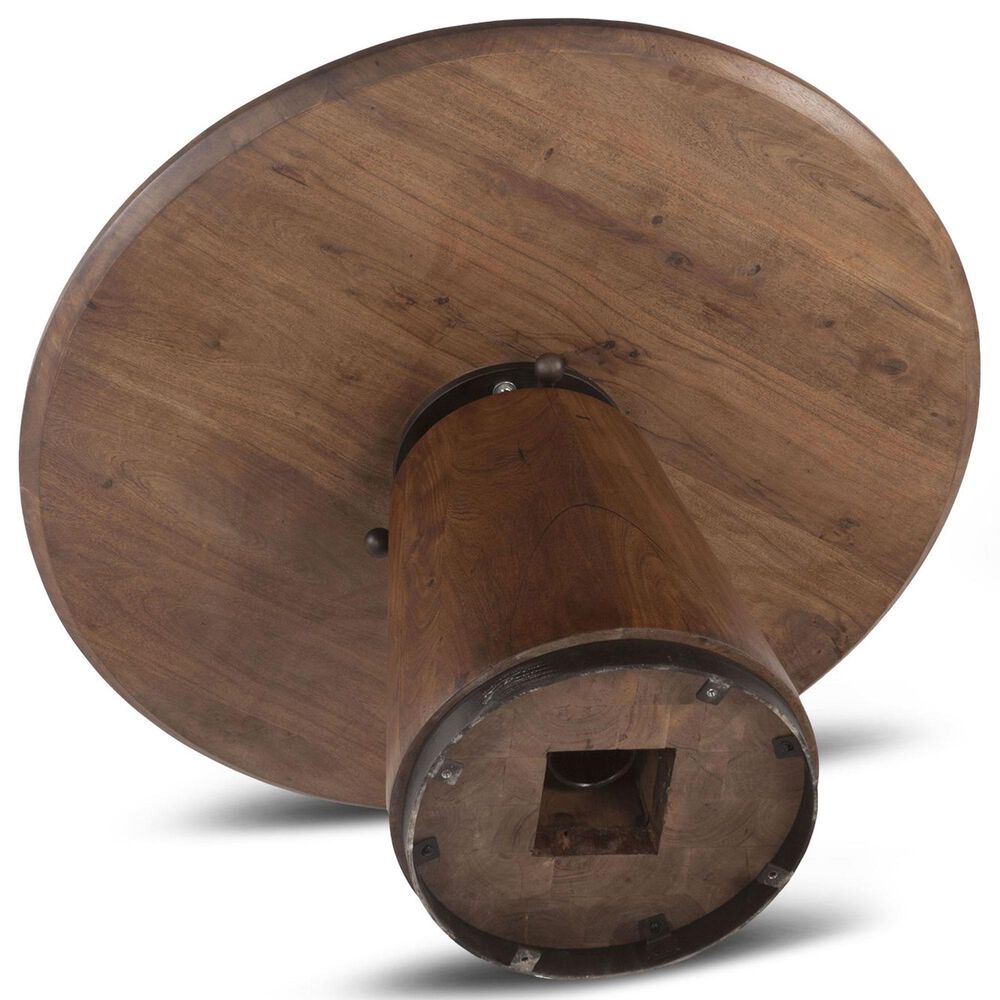 Home Trends &amp; Design Jennifer 5-Piece Round Dining Set in Walnut and Black, , large