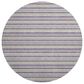 Dalyn Rug Company Soft Essentials Striped Plum 8" Round Indoor/Outdoor Area Rug, , large