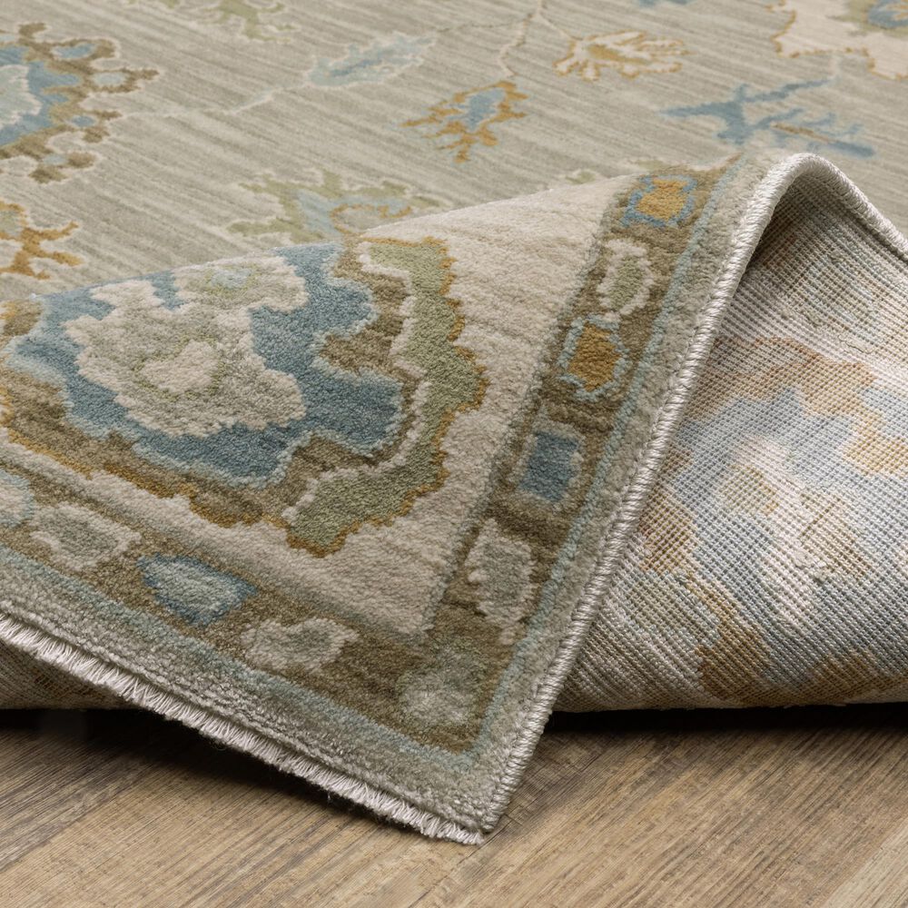 Oriental Weavers Maeve MAE11 Grey and Blue 6&#39;7&quot; x 9&#39;6&quot; Area Rug, , large