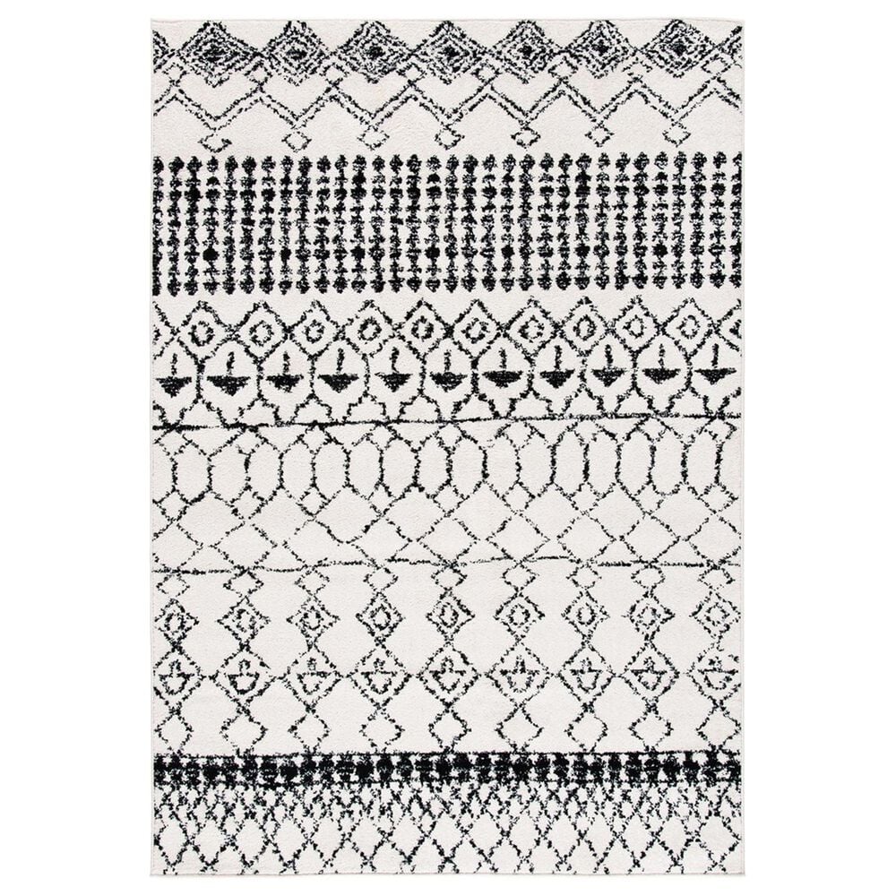 Safavieh Tulum 6" x 9" Ivory and Black Area Rug, , large