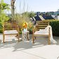 Hearth and Haven Outdoor Club Chair with White Cushion in Natural (Set of 2), , large
