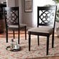 Baxton Studio Renaud Side Chair with Sand Cushion in Espresso Brown (Set of 2), , large