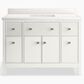 Kohler Malin 48" Single Bathroom Vanity in White with 3 cm White Quartz Top and Rectangular Sink, , large