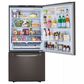 LG 25.5 Cu. Ft. Bottom Mount Refrigerator in PrintProof Black Stainless Steel, , large
