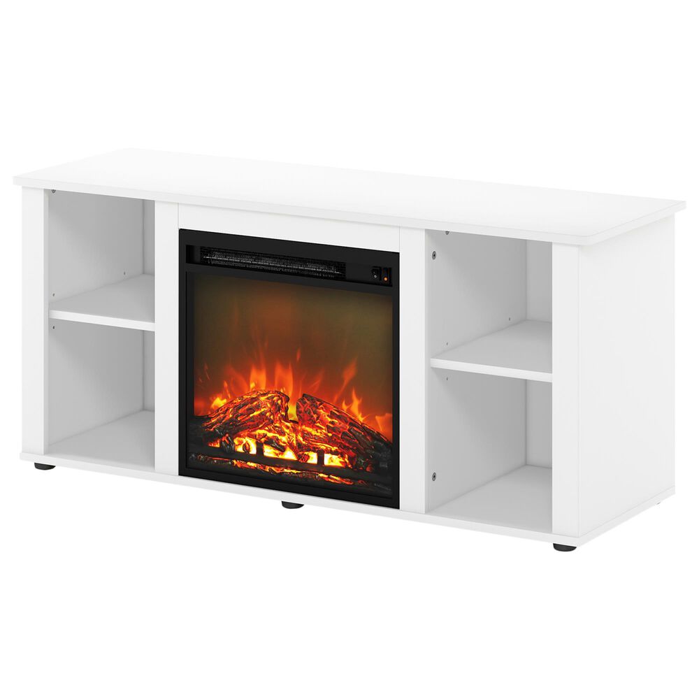 HOMLUX 47" Fireplace TV Stand in White, , large