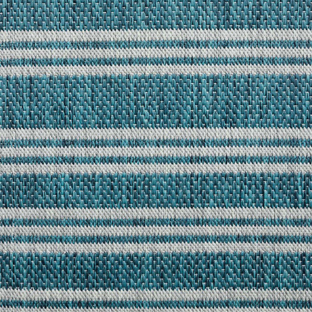 Loloi Easton Teal and Fog 2&#39;3&quot; x 3&#39;9&quot; Indoor/Outdoor Area Rug, , large