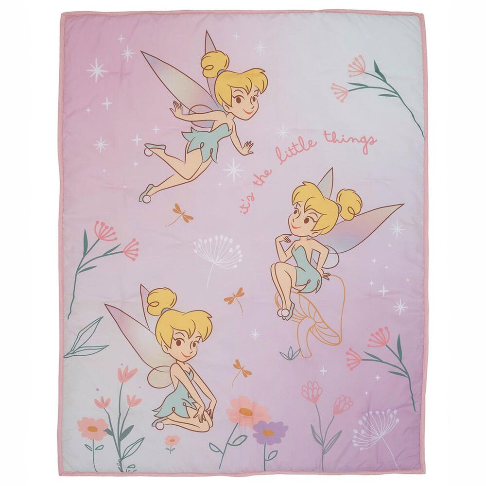 Lambs and Ivy Tinker Bell 3-Piece Baby Crib Bedding Set in Pink, Lavender, White and Multicolor, , large