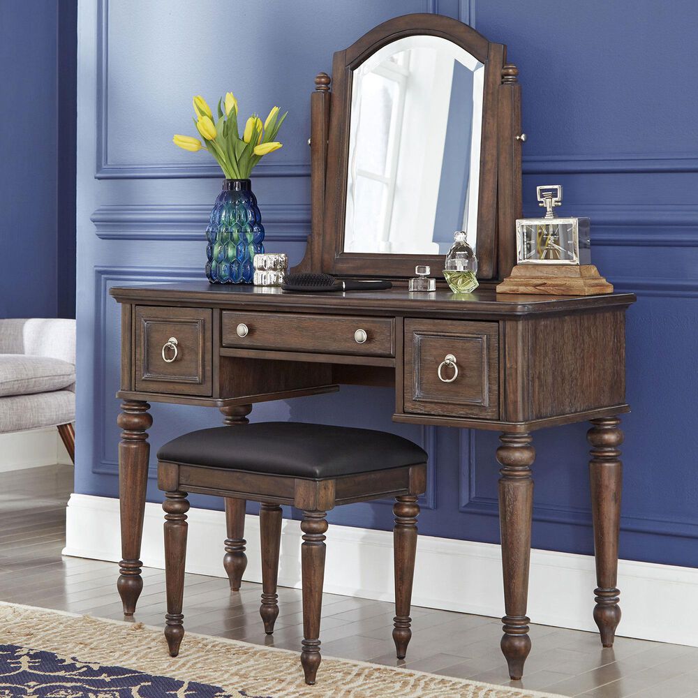 Home Styles Southport Vanity & Bench in Distressed Oak, , large
